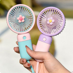Mini Hand Fan with Battery Rechargeable USB and Stand