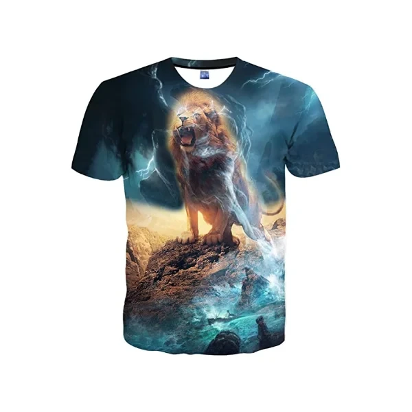 Hgvoetty Unisex 3D Print Shirts Colorful Space Graphic Tees for Men Women Teens